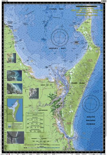 Fraser Island Fishing Map Queensland Marine Safety Chart- Fraser Island, Great Sandy Strait, Hervey  Bay – Boat Books Australia